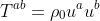 T^{ab}=\rho_0 u^au^b